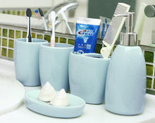 Charger l'image dans la galerie, Coffret de 5 pièces en céramique bleu