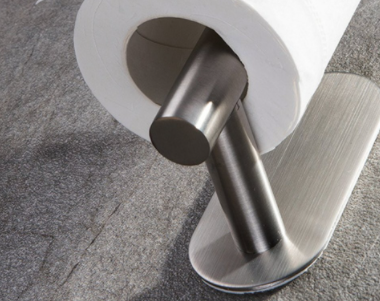 porte papier toilette en acier gris